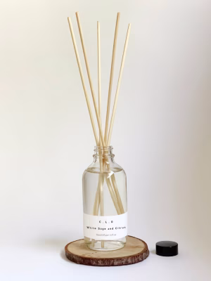 handmade white sage and citrus reed diffuser 4 fl oz