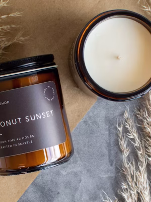 coconut sunset soy wax candle