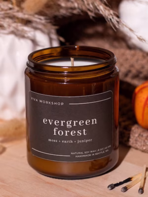 evergreen forest soy wax candle