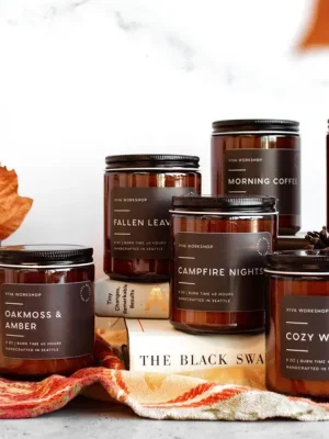 cozy fall candles 4 oz single or set of 12